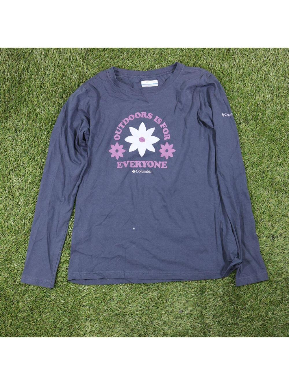 Columbia Dark Gray Outdoors Is For Everyone Floral Long Sleeve Shirt